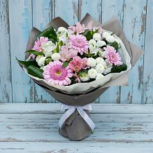 Букет цветов из:  Герберы, Альстромерии и Хризантемы в Ивоте