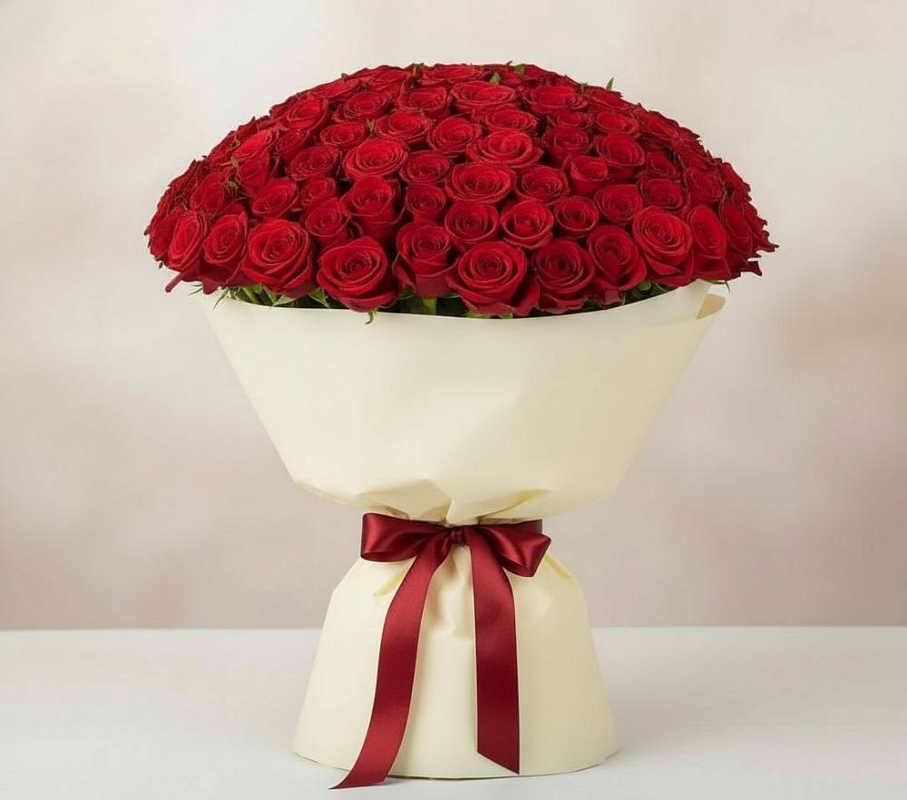 Букет 101 Красная роза Милано в Ивоте