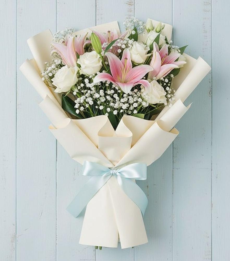 Букет цветов из: Лилии в Ивоте