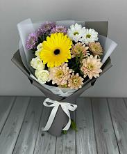 Букет цветов из:  Розы, Герберы и Хризантемы в Ивоте