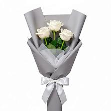 Букет 3 белые розы #REPLACE_PRED# Ивоте
