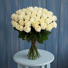 Букет 51 Белая роза Эдлесс Лав в Ивоте