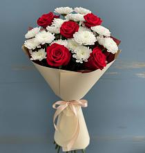 Букет цветов из:  Розы и Хризантемы #REPLACE_PRED# Ивоте