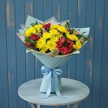Букет цветов из:  Альстромерии и Хризантемы #REPLACE_PRED# Ивоте